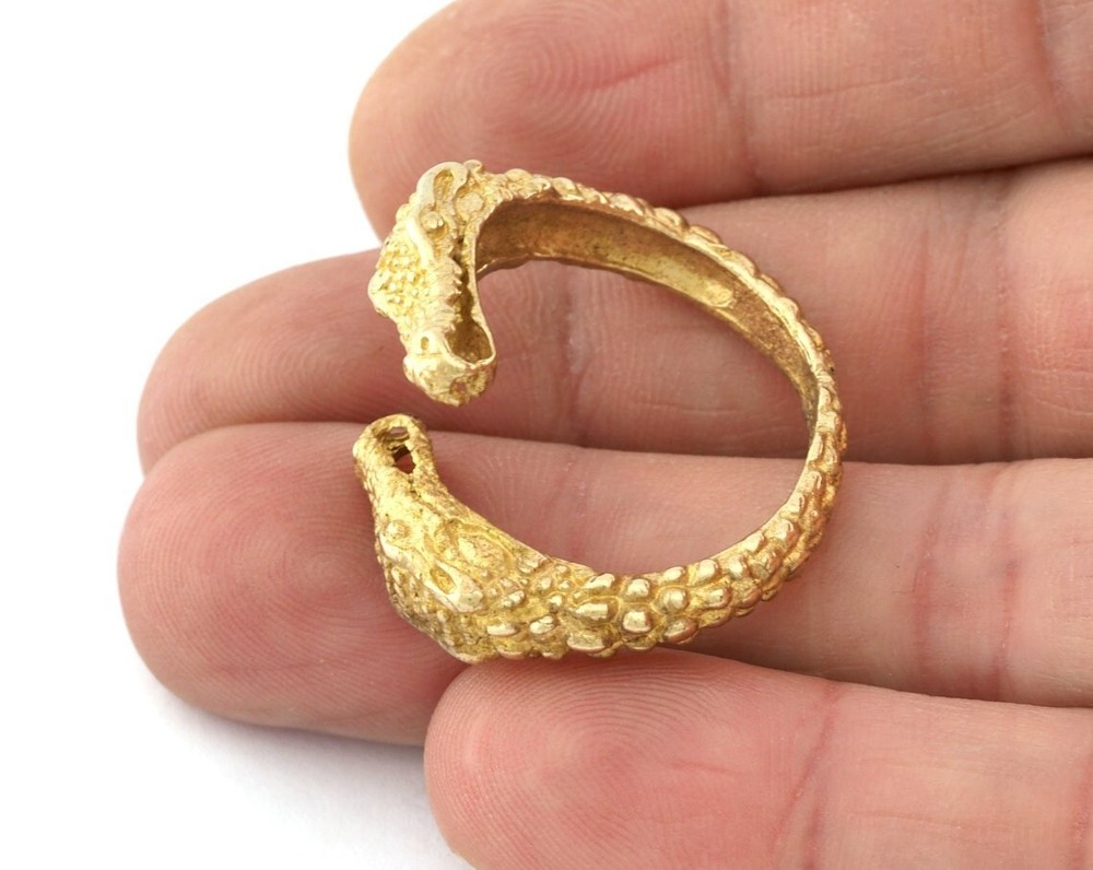 Ring Adjustable Raw brass (18mm 8US inner size) 5229