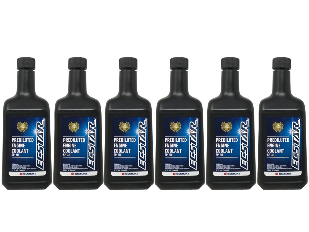 Suzuki Genuine OEM Ecstar Prediluted Engine Coolant 990A0-02E10-01Q - 6 Pack