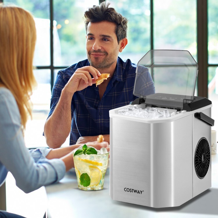 Home Kitchen Countertop Ice Machine Portable Ice Cube Maker With Self-Cleaning