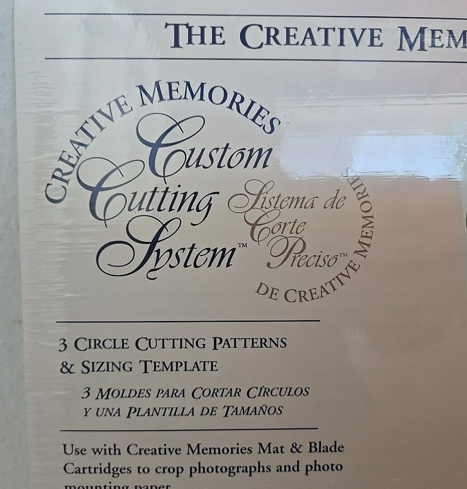 Creative Memories Custom Cutting System Circle Oval + Cutting Mat