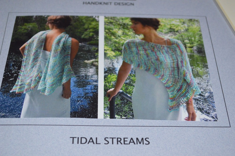 Tidal Streams Shawl Wrap Knitting Pattern by Ilga Leja