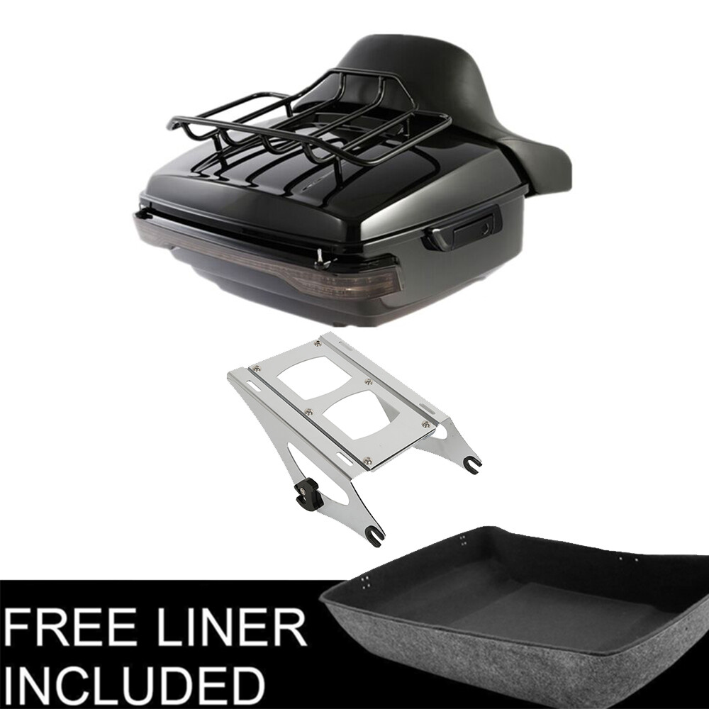 King Trunk Backrest Tail Light w/ Mount Fit For Harley Touring 14+