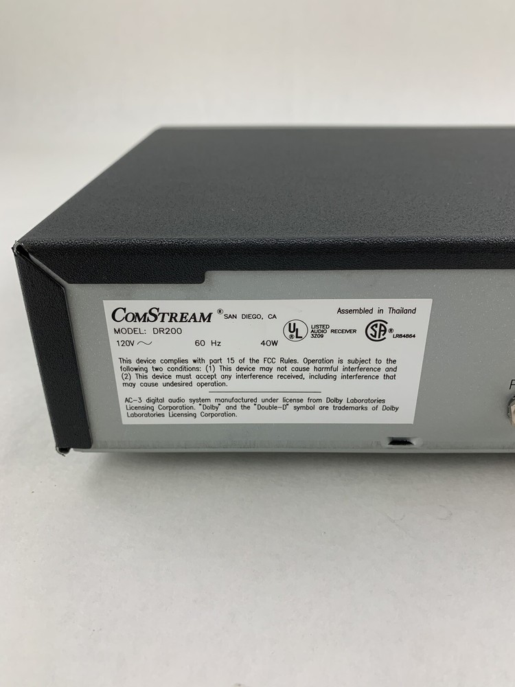 ComStream DR200 Audio Broadcast Receiver Powers On Missing Smart Card and Dish