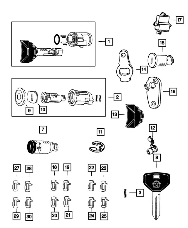Genuine Mopar Master Key 5013809aa