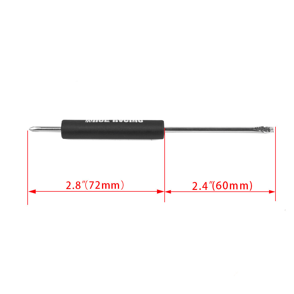 5PCS Mini Pocket Screwdriver Flat Head Tip with Phillips Top Pocket Clip Black