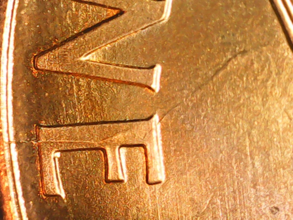 1995 Penny Reverse Die Crack