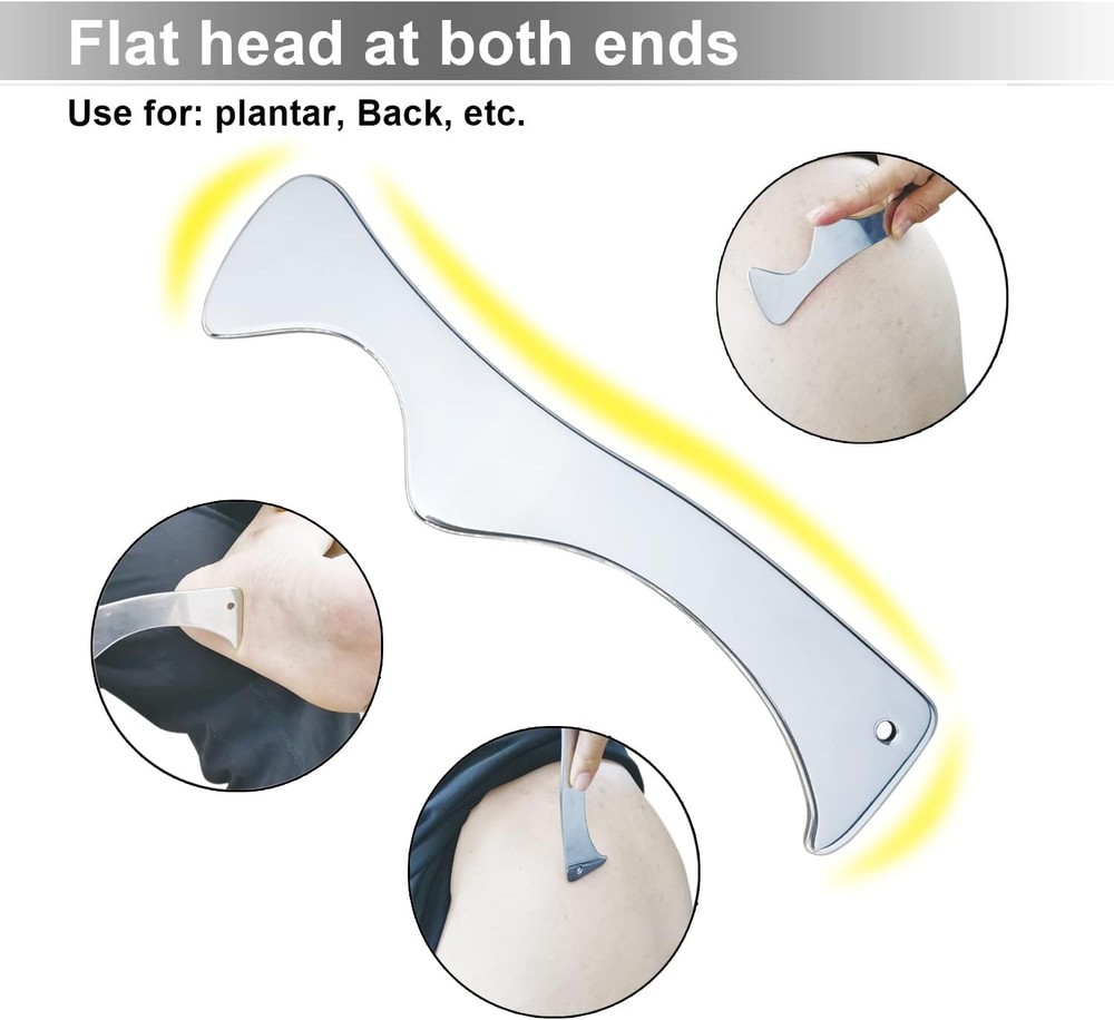 Muscle Scraper Tool, Gua Sha Scraping Massage Tools, Stainless Steel...