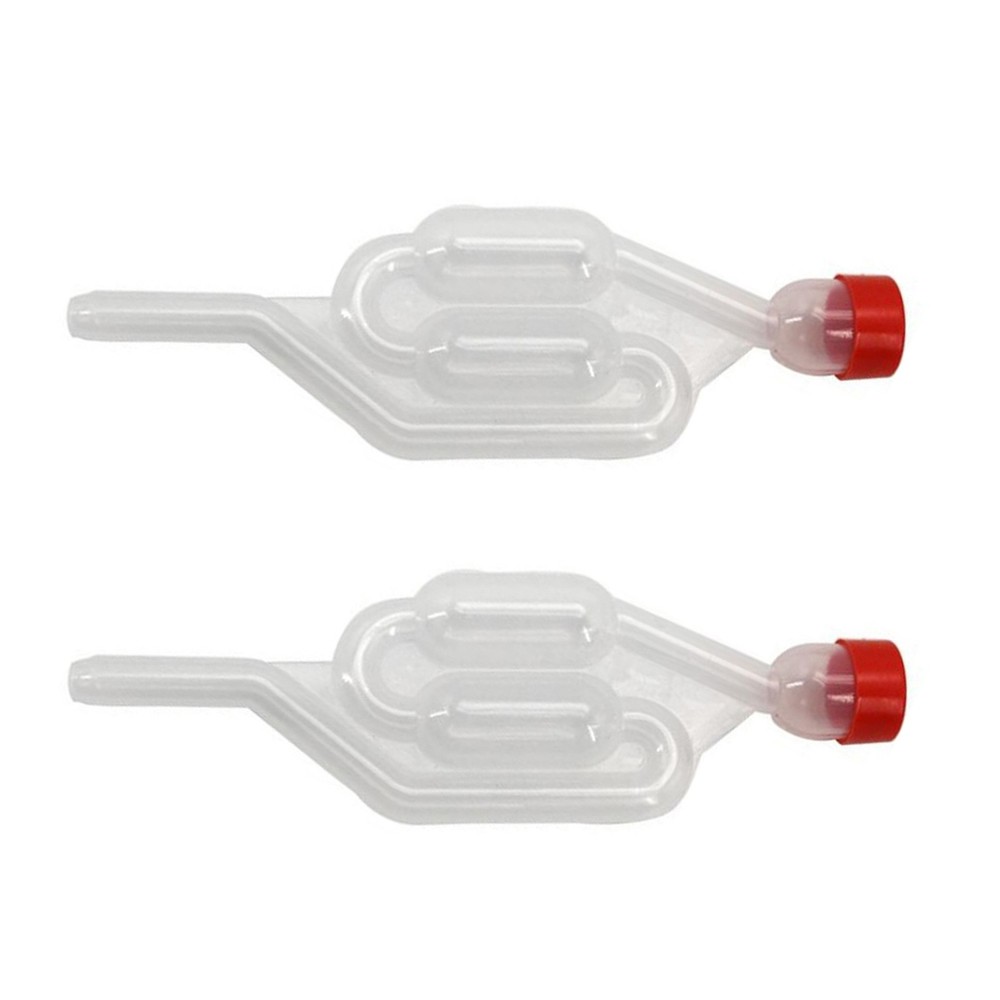 2PCS One-way Transparent Plastic Wine AirLock Beer Brewing Fermentation Valve