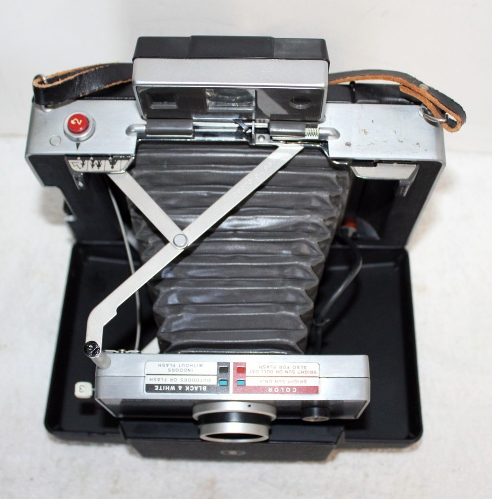 Polaroid Automatic 100 Land Camera + Strap ~ Nice