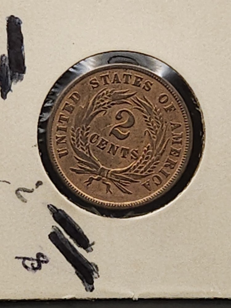1864 Two Cent piece Copper