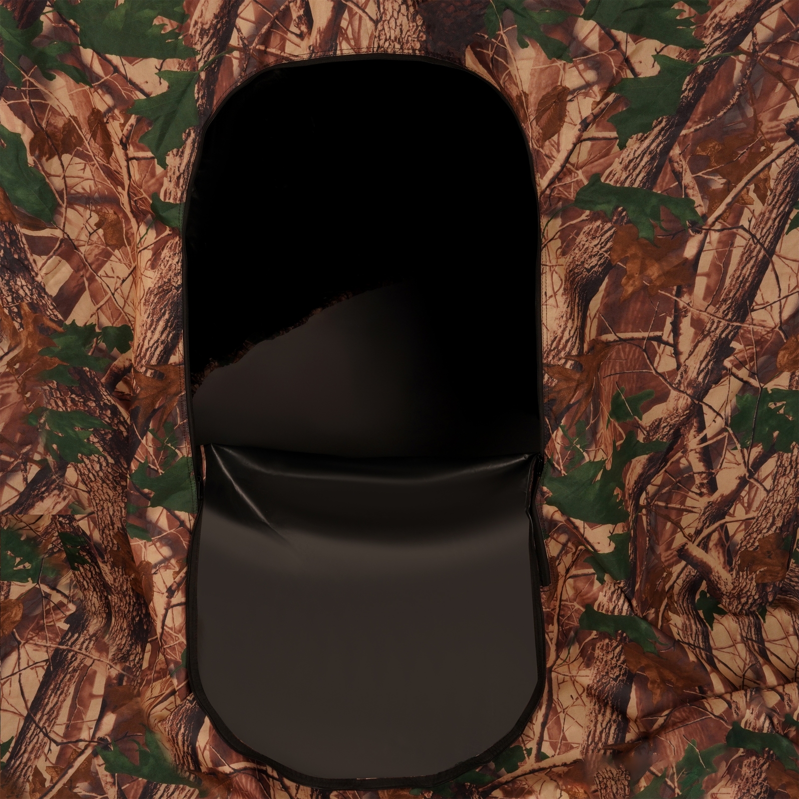 24LBS Steel+Cloth 7' Tall Quad Pod Hunting Blind Cover 2 Person Camouflage Black