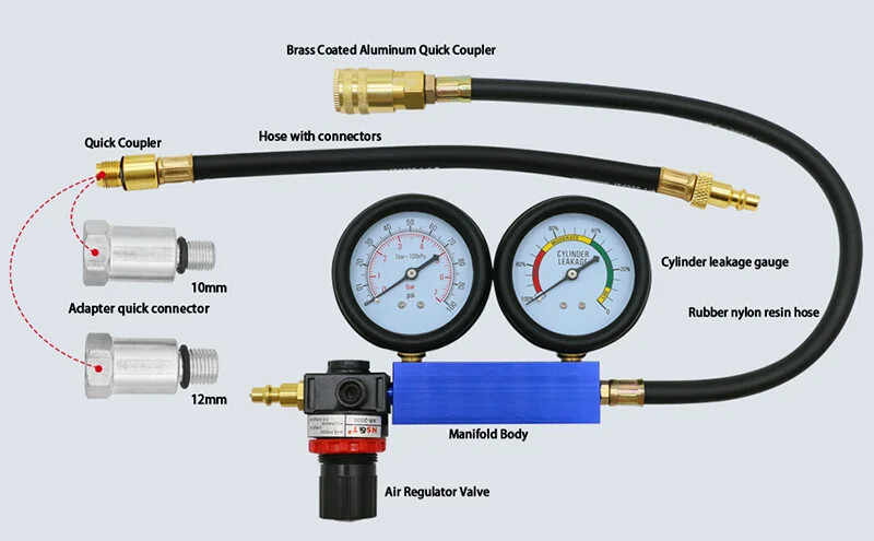 Cylinder Ster Compression Leak Detector Indicator Detection Compression TestTool