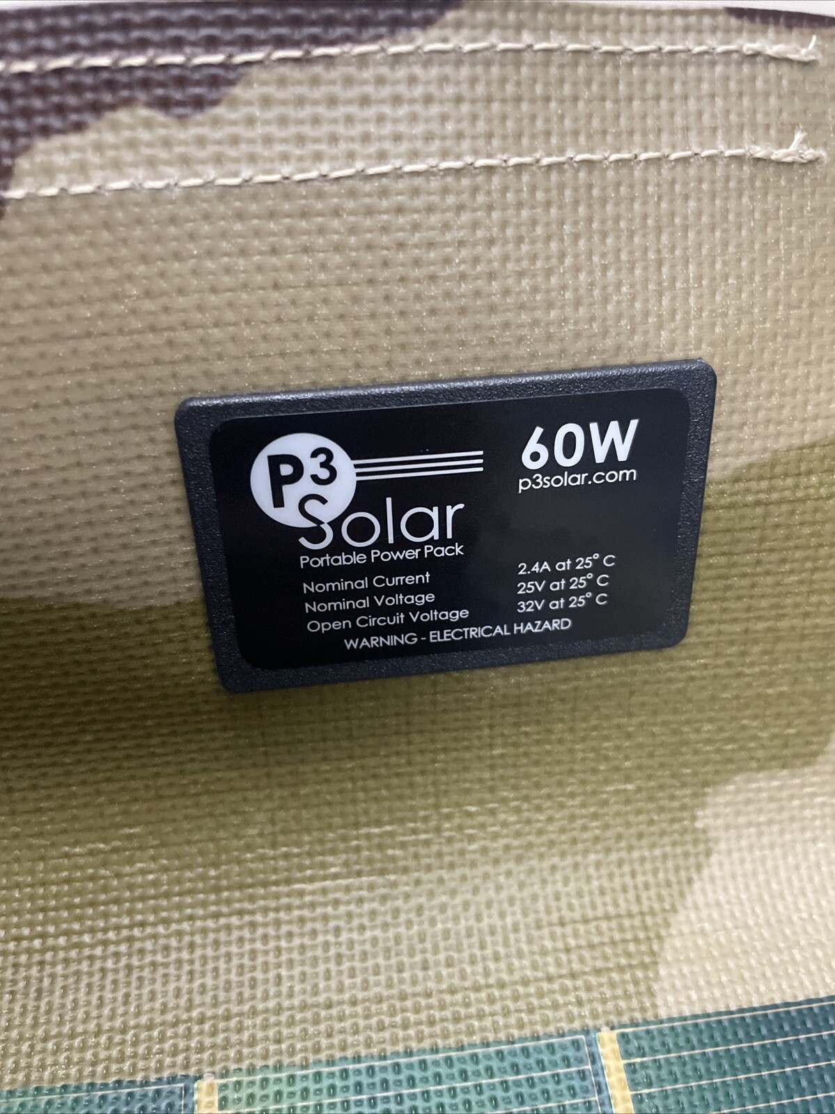 Iris Technology P3 Portable Folding Solar Panel Charger Military 60W 12V 18063