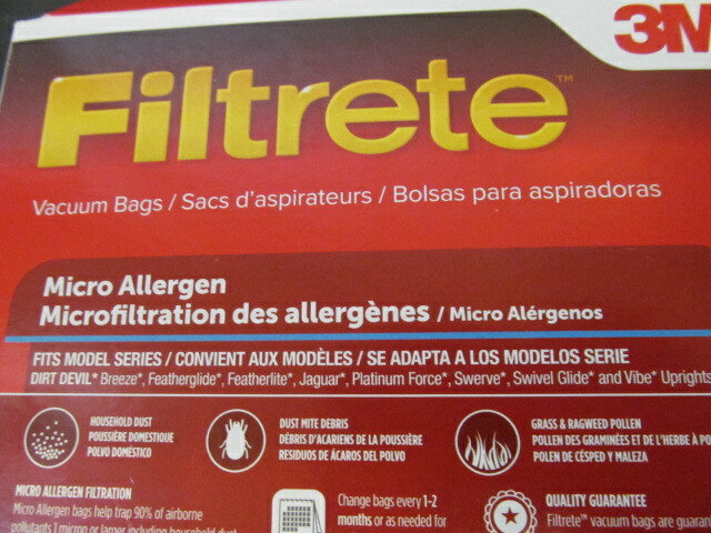 Filtrete Dirt Devil U Micro Allergen Vacuum Bags 3-Pack