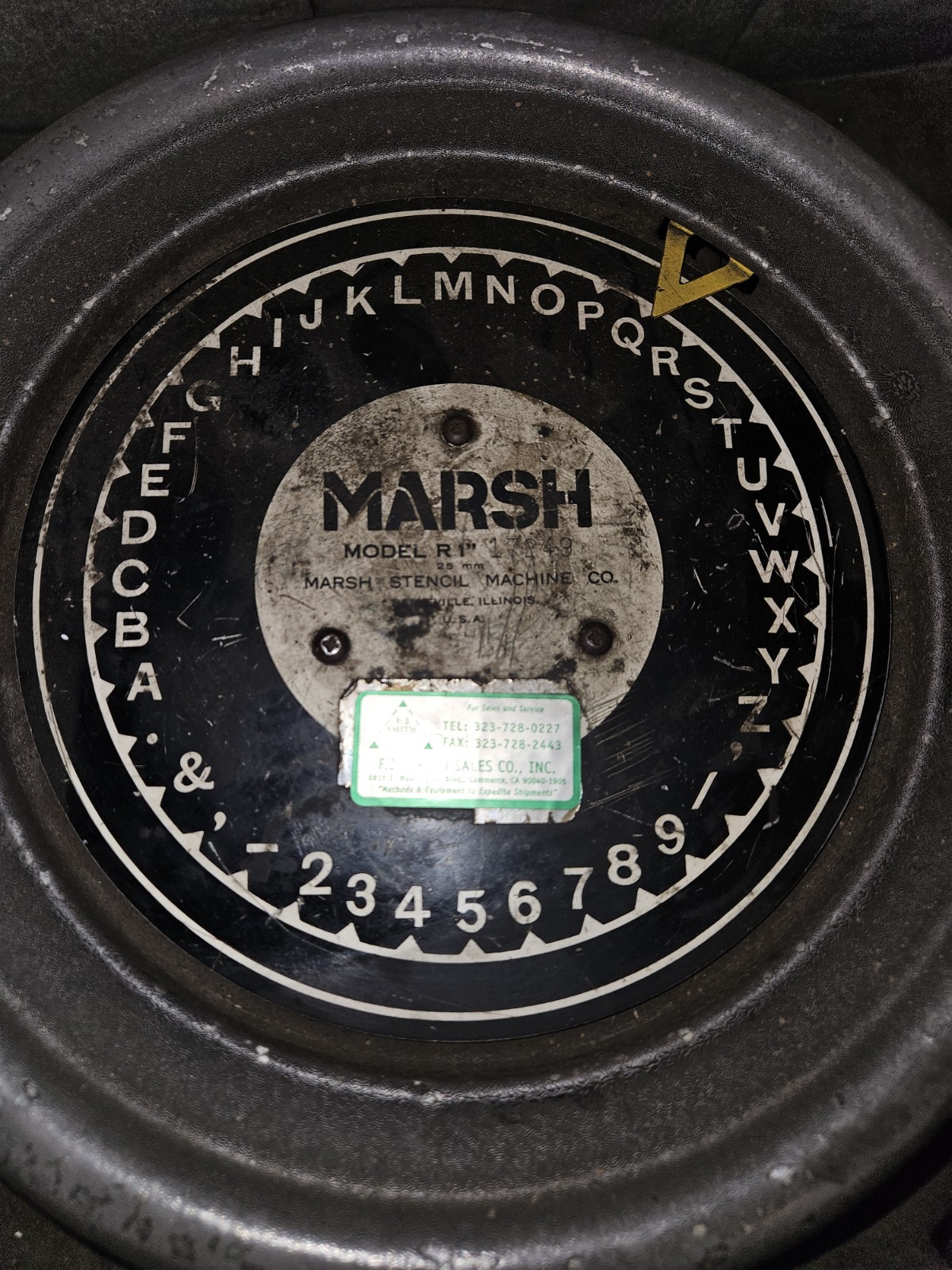 MARSH MODEL R1 STENCIL MACHINE 1inch 25mm