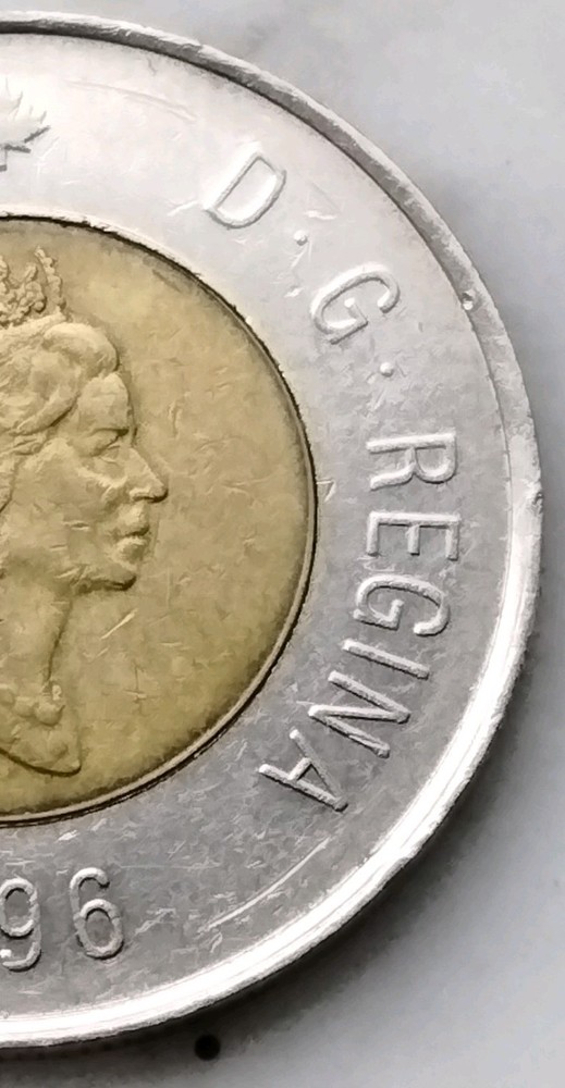 1996 Two Dollars Canada Bi-Metallic Coin