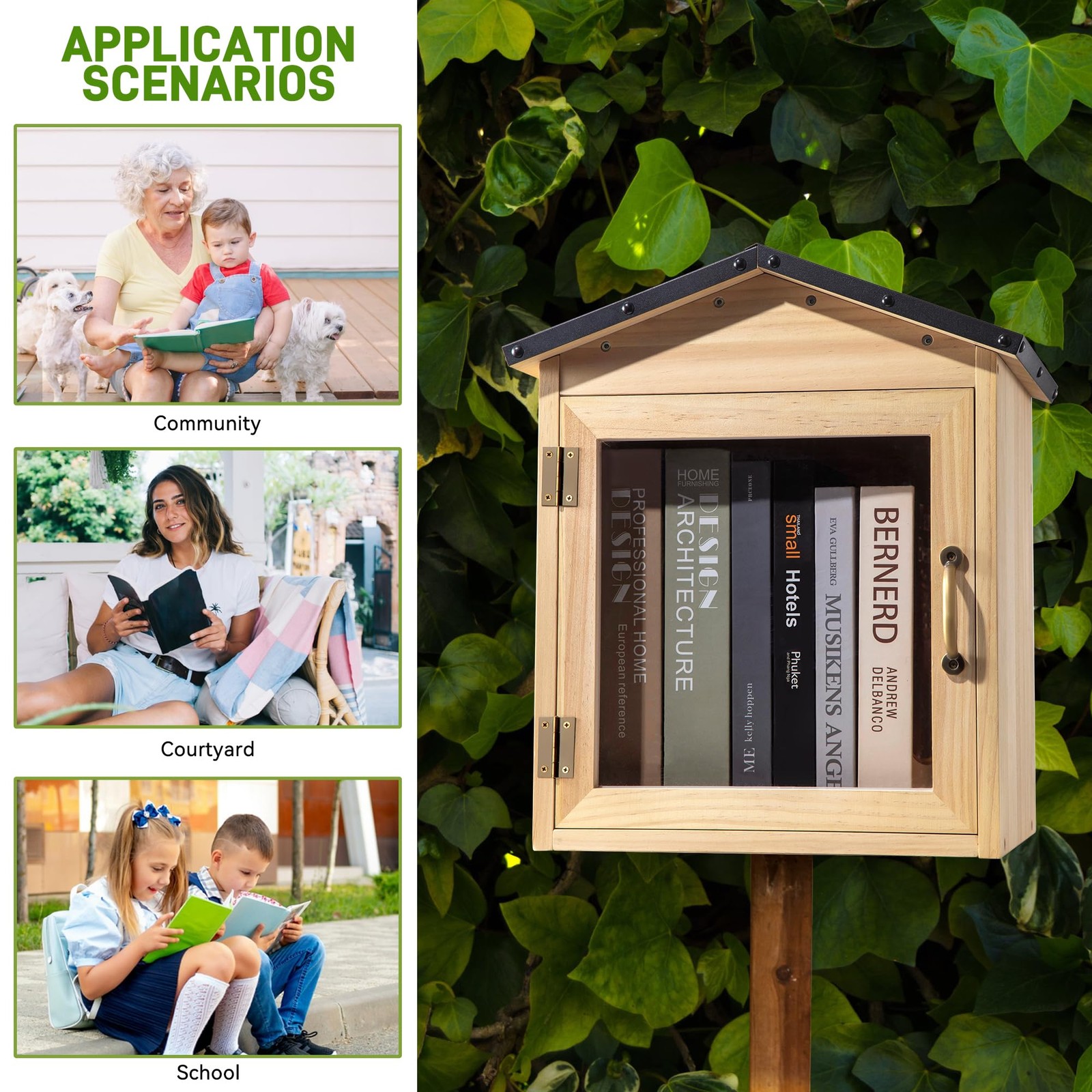 Little Library Box Outdoor - Free Library Kit for Sharing Books, Literature, ...