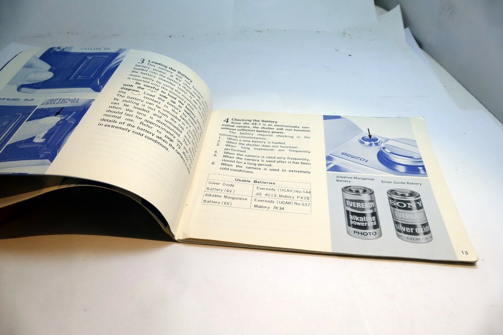 Canon AE-1 camera Manual Guide Instructions EN Instruction Guide