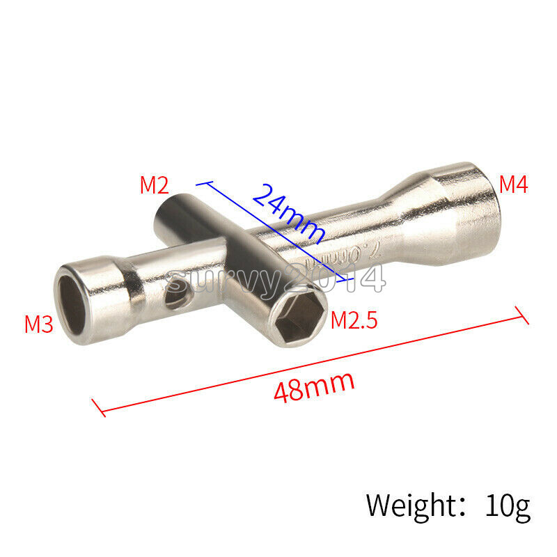 M2 M2.5 M3 M4 Screw Nut Hexagonal Cross Wrench Spanner-3D Printer - Ender Nozzle