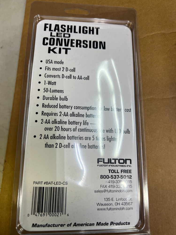Fulton Flashlight Military N47 LED Conversion Kit BAT-LED-CS new