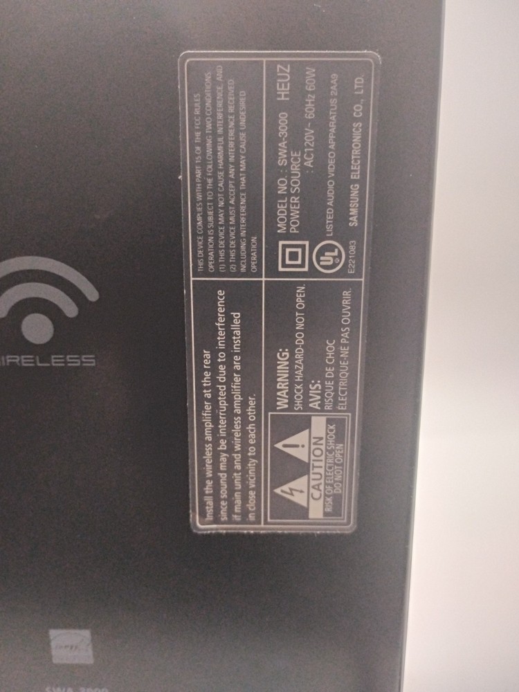 Samsung SWA-3000 Wireless Receiver & Transmitter For Rear Speakers