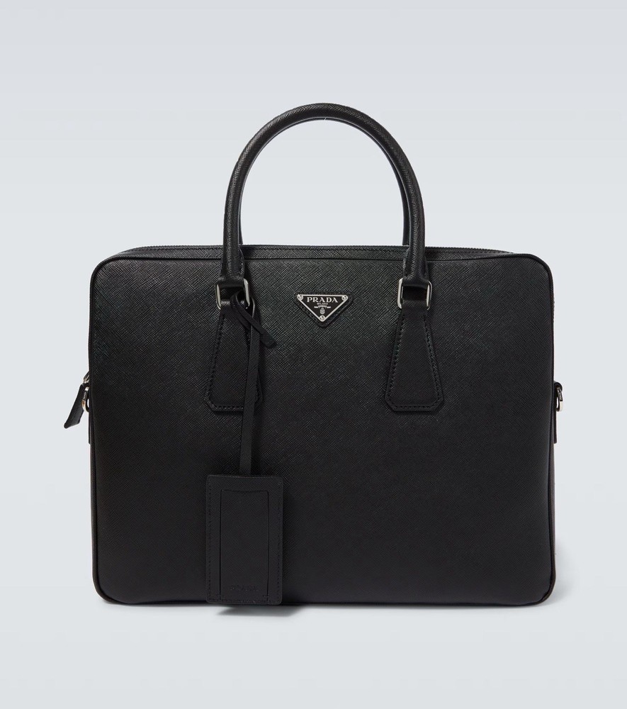 Prada leather briefcase, Black