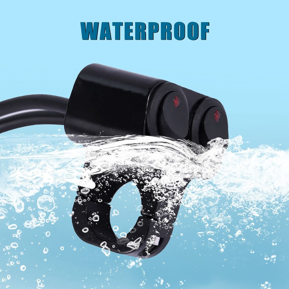 Waterproof Motorcycle ATV 7/8″ Light Bar Switch，Handlebar Double Control Kill...