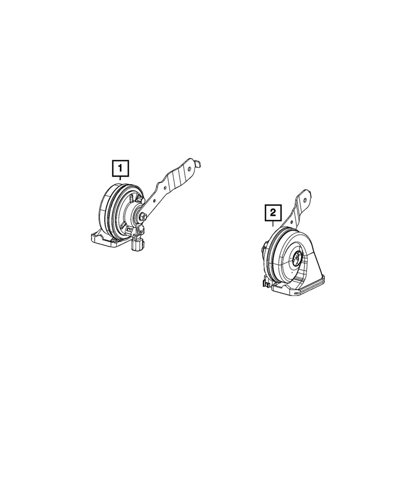 Genuine Mopar Horn And Bracket 68510260AA