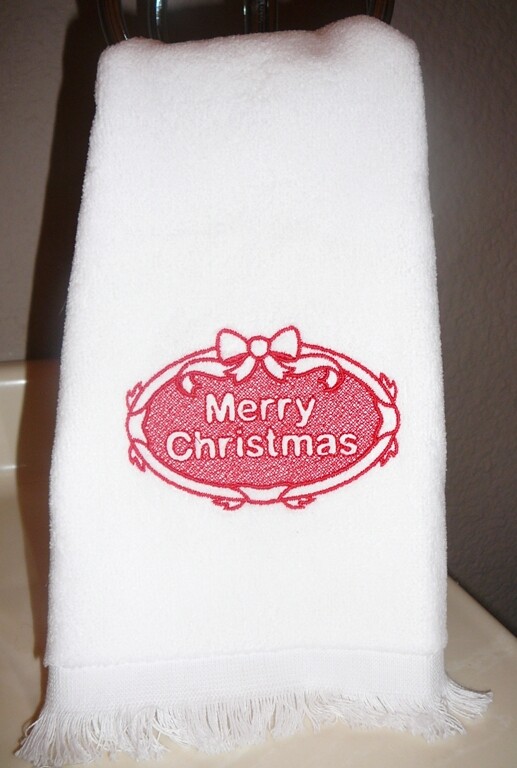 Merry Christmas Fingertip Towel
