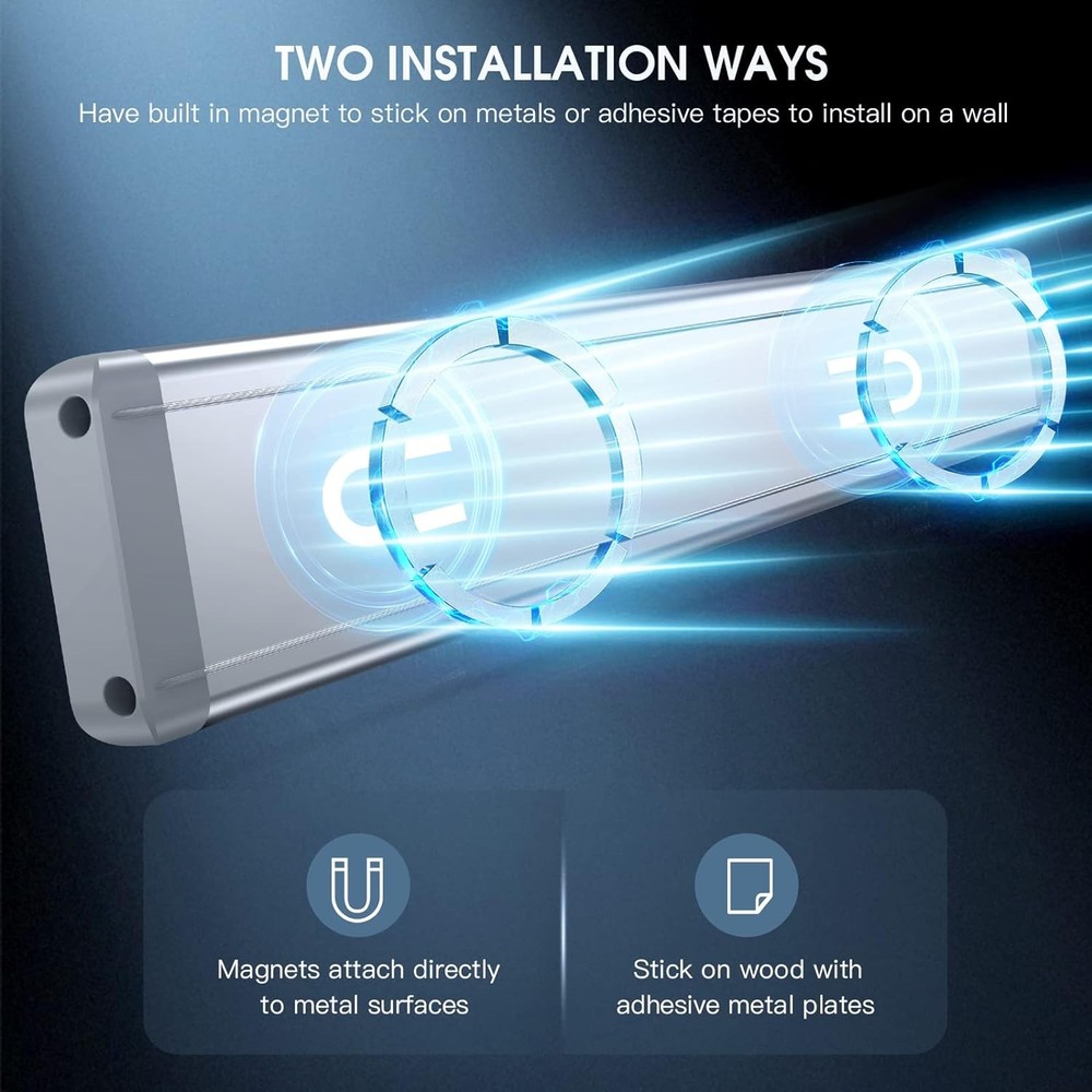 10inch Under Cabinet Lighting, 2 Pack Rechargeable Motion Sensor Light Indo