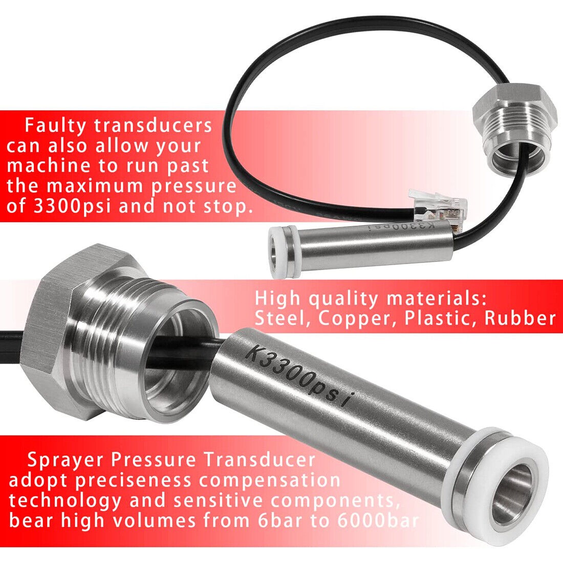 243222 Airless Sprayer Pressure Transducer for Graco Airless Paint Sprayer