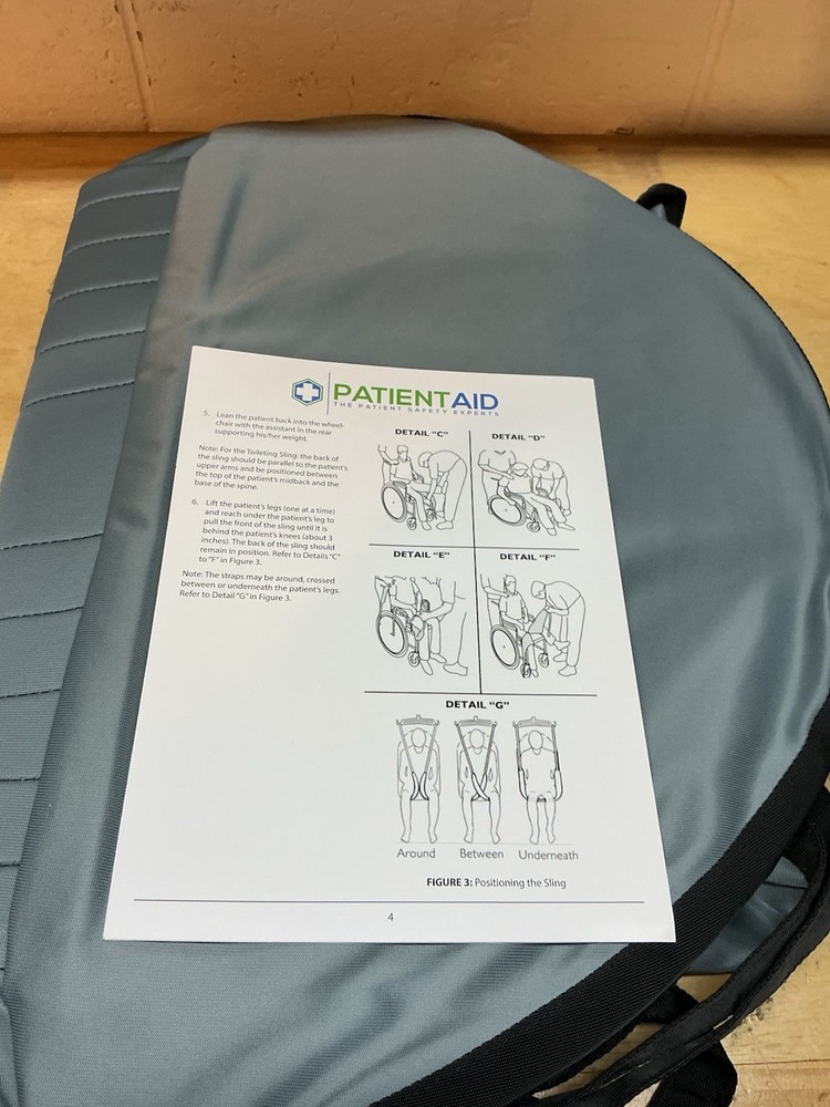 Patient Aid Padded U-Sling with Head Support - Padded - Large