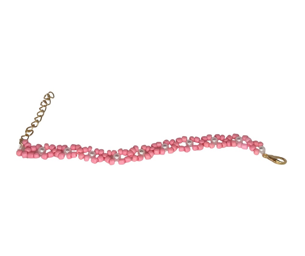 Handmade Pink Beaded Bracelet Includes 1 bracelet