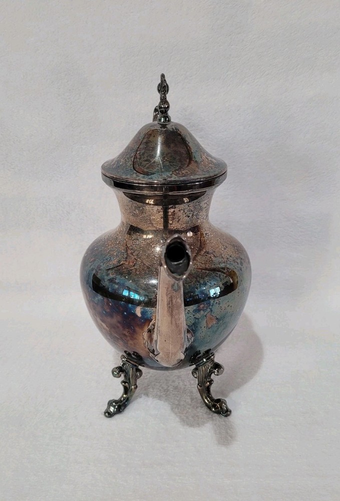 Vintage Silver on Copper Tea Pot
