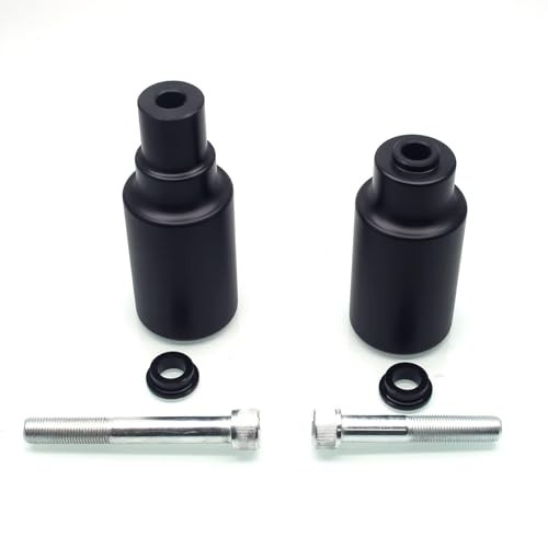 Motorcycle Frame Sliders, No Cut Falling Crash Protector Guards Kits Black