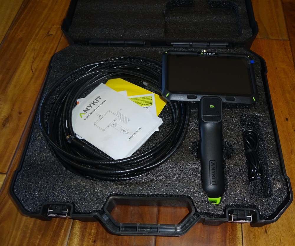 Dual Lens Borescope Inspection Camera Endoscope 6" Screen with Split Screen 32GB