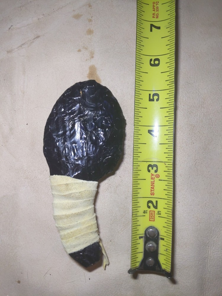 Flint Knapped Obsidian Native American Stone Knife