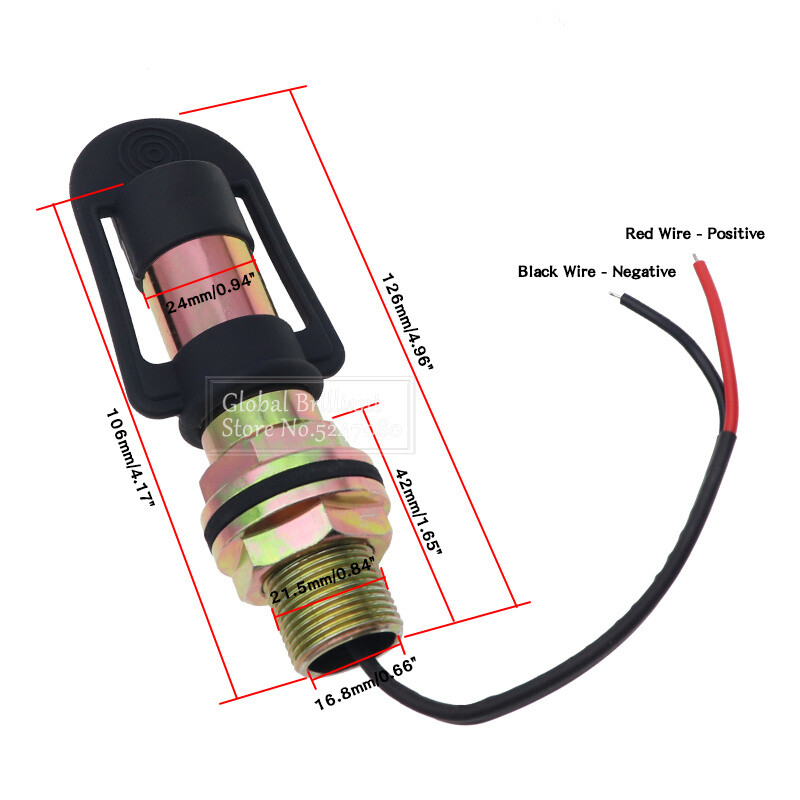 Din Pole Amber Rotating Flashing Beacon Light Mounting Stem Bracket Tractor