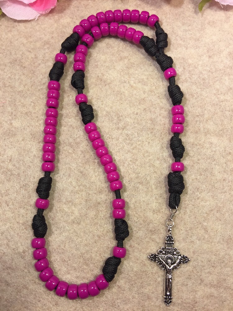 Paracord Catholic rosary, Durable Rosary - Handmade