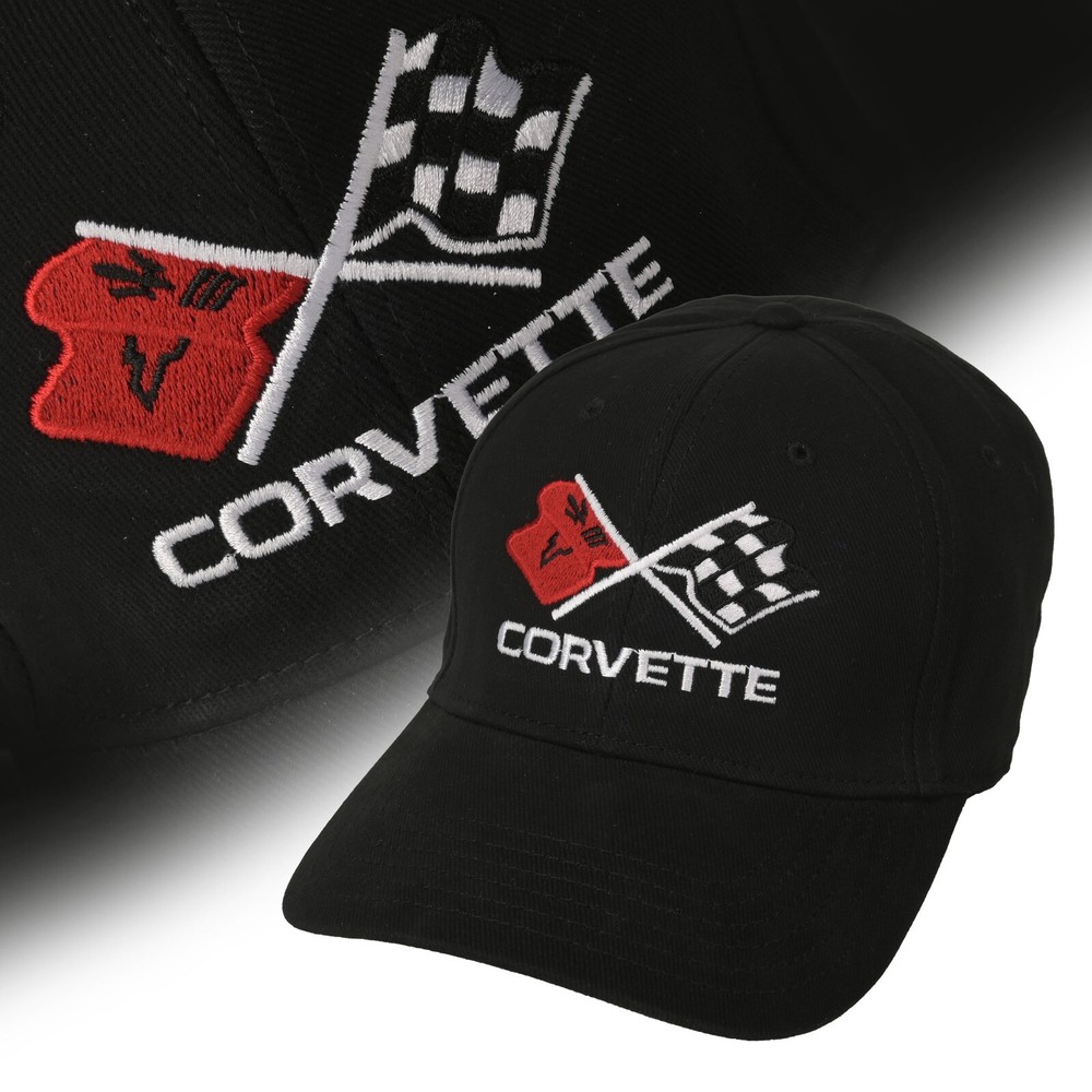 1968-1982 Corvette C3 Logo Hat- Black Adjustable