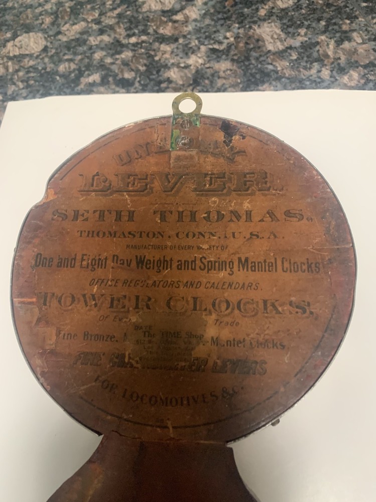 Seth Thomas Ships Clock With Outside Bell
