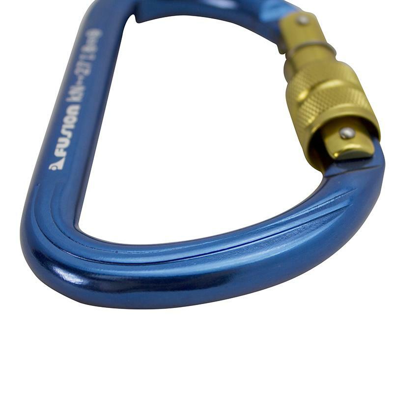 Fusion Spiridon Screw-Locking Gate Carabiner, Blue