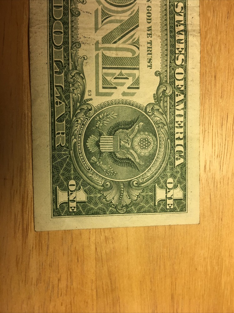 Fancy 2017 Error $1 Bill~Off Center Print/Cut