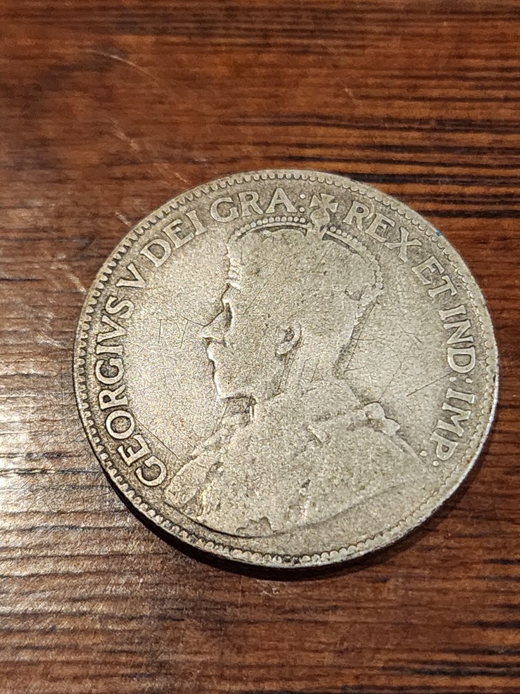 1920 Canada 25 Cents Silver Coin
