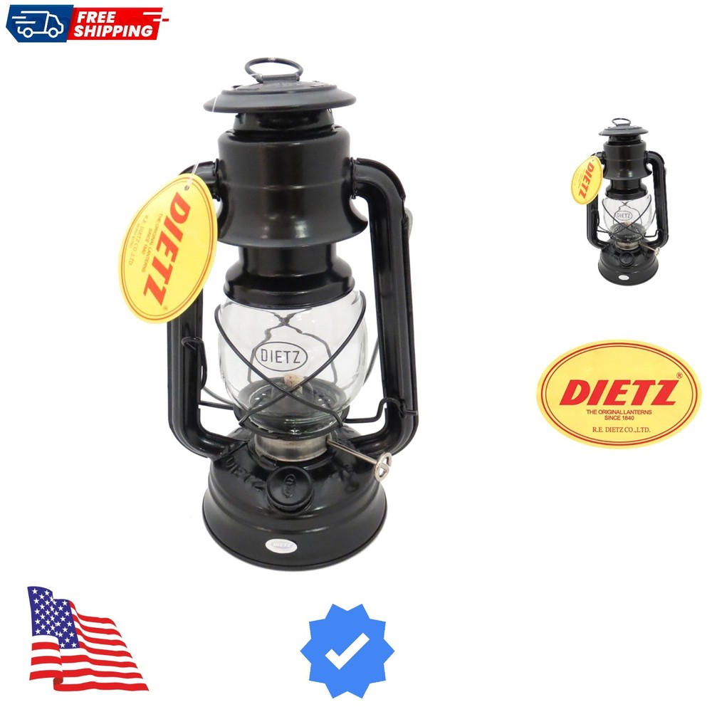 Oil Burning Lantern Black