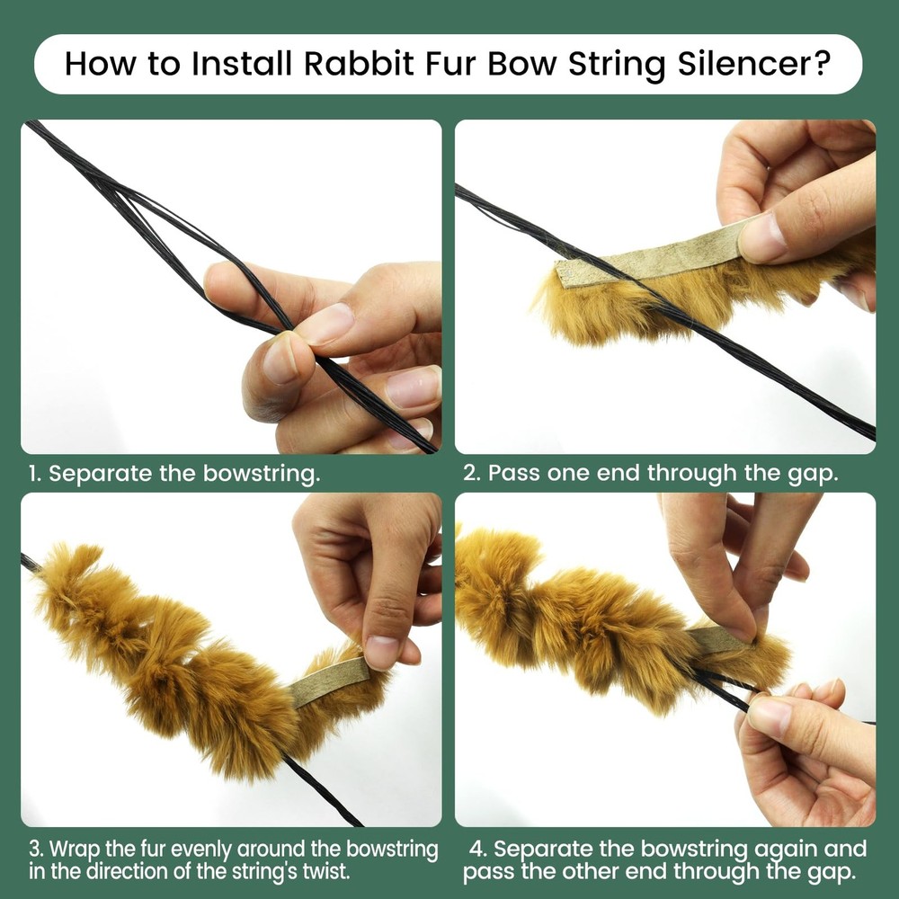 oubert Archery Bow String Silencers Kit Fur Arrow Rest Leather Limb...