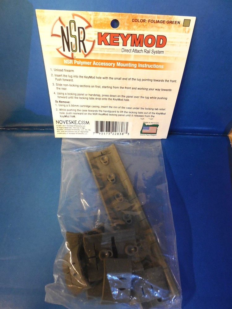 NOVESKE NSR Polymer Accessory Pack Keymod Panel Set- GREEN
