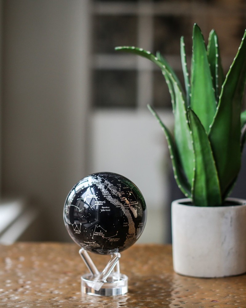 MOVA 4.5" Constellations Rotating Globe – Solar-Powered Star Map Desk Gift