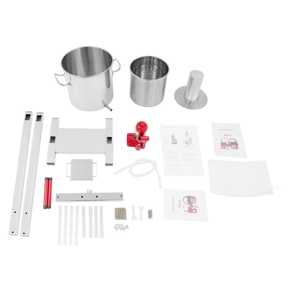 Fruit Wine Press, Hydraulic Jack Press Extractor, Manual Wine Press Machine Kit