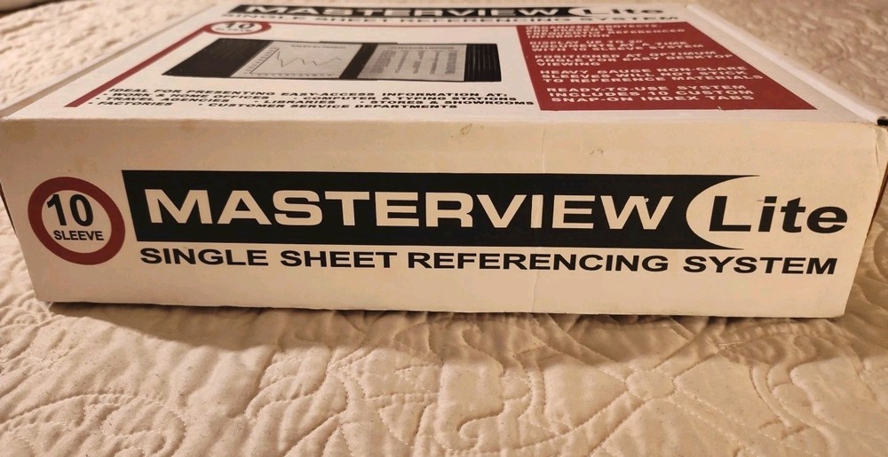 Master View Lite ML10 Single Sheet Referencing System, ​10 Sleeves Martin Yale